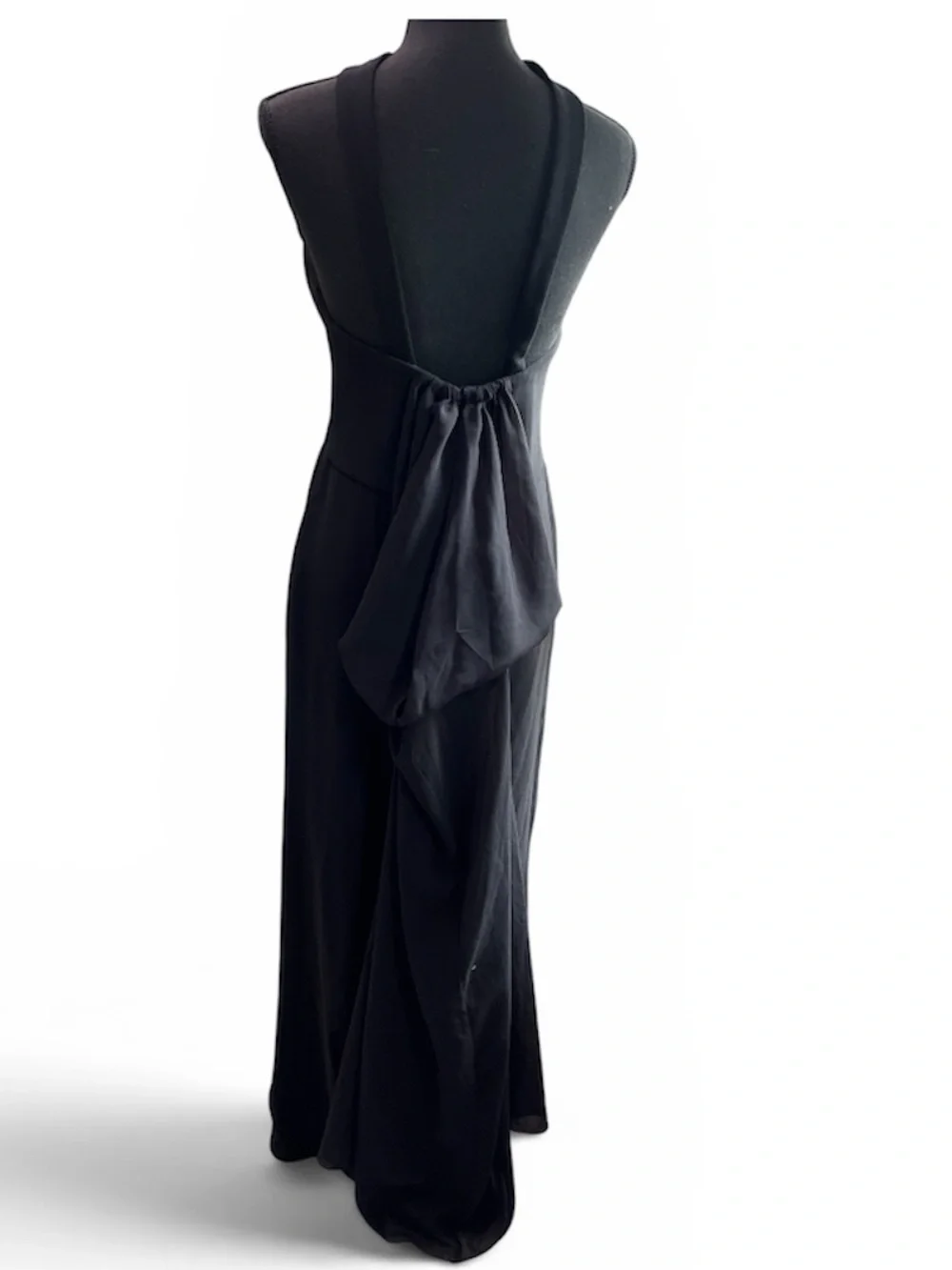 Pronovias Barcelona Black Cross-Neck Maxi Gown with Back Detail - Picture 4 of 15